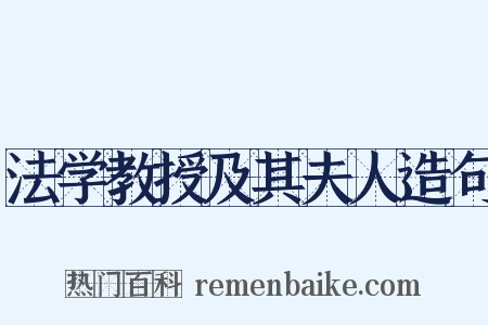法学教授及其夫人造句是什么意思的图片